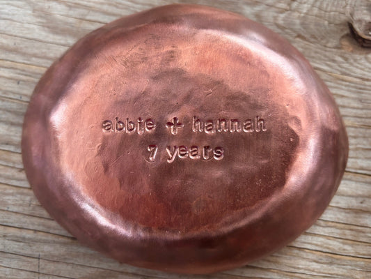 Wabi Sabi Copper Bowl, Personalized