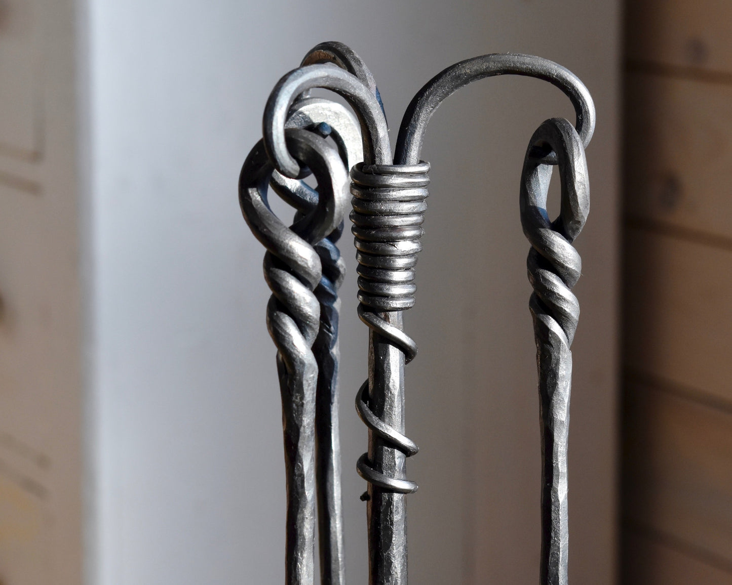 Hand-Forged Fireplace Set