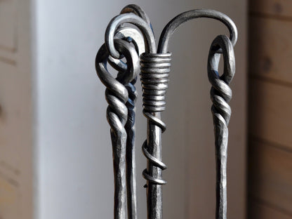 Hand-Forged Fireplace Set
