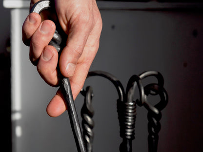 Hand-Forged Fireplace Set