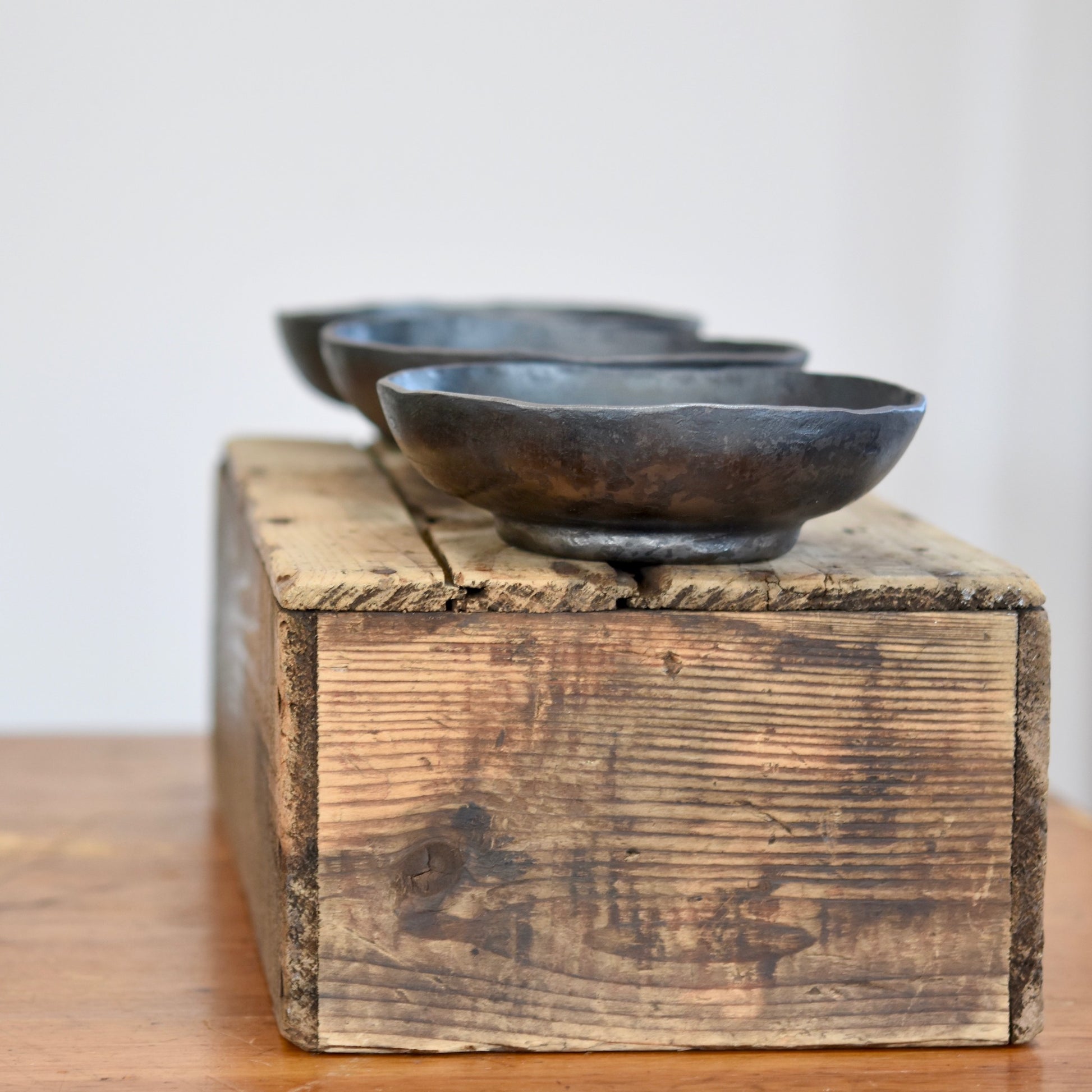 hand forged iron bowls anniversary gift by R&R Handmade