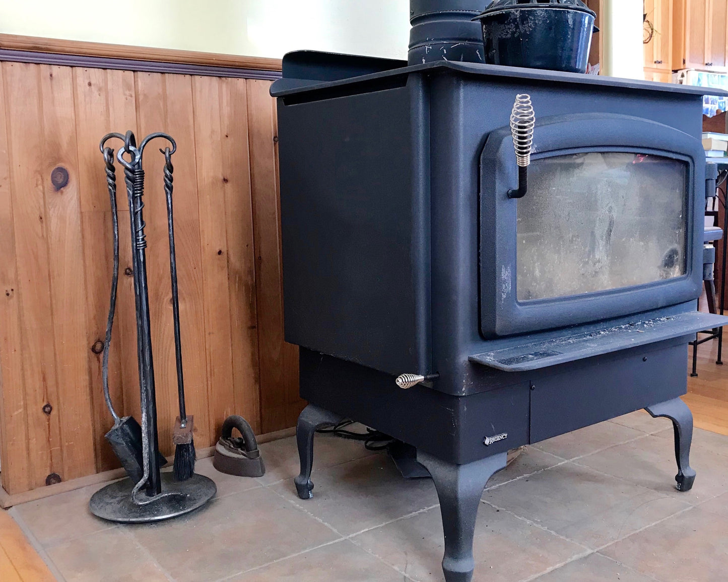 Hand-Forged Fireplace Set